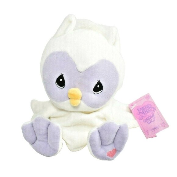Vintage Enesco Precious Moments Tender Tails White Owl with Adoption Card - Picture 1 of 7